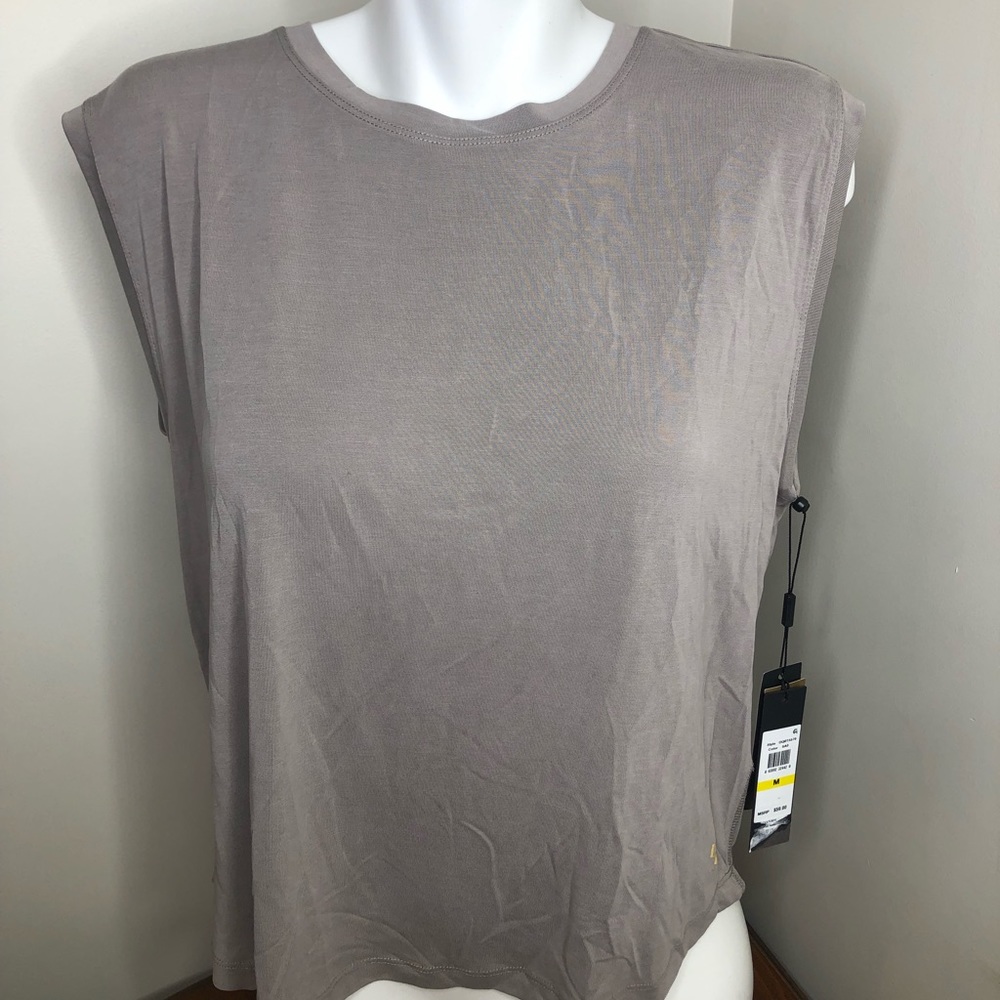Donna Karan Sleeveless Tee Taupe A19